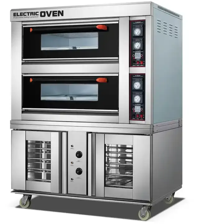 Commercial 1 2 deck 2 4 trays gas baking bread pizza oven digital panel 8 trays bakery dough proofer for sale