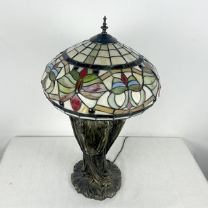 LongHuiJing European Jassmyne Stained Glass LED Lampshade Table Lamp Flexible Simple Angel Base for Living Room Art Decoration - Product Image 6
