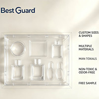 Plateau blister personnalisé pour emballage de flacon de parfum, insert intérieur en plastique PET transparent, plateau de support cosmétique, fabrication en usine