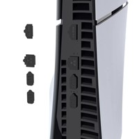 Kit de bouchons anti-poussière PG-P5S012 pour PS5 Slim Protective Gamepad Console Optical Disc Version Soft Net Set
