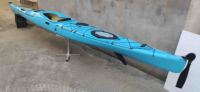 Kayak de voyage en plastique rotomoulé LLDPE de 17,6 pieds pour 1 personne, idéal pour la navigation en mer, le surf et le canoë à pédales