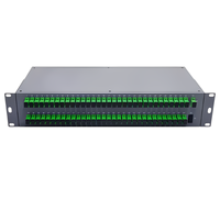 Splitter PLC Rak 19 Inci 1x64 SC/APC Single Mode, untuk Jaringan FTTH/ODN