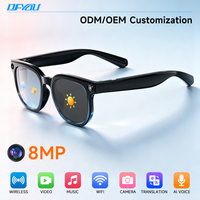 Lunettes Intelligentes IA à Commande Tactile, Étanche IP67, Caméra 12MP, Appel Audio, Enregistrement Vocal, Traduction en Temps Réel, Casque Audio pour Hommes Usage Quotidien