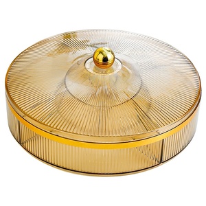 <span class=keywords><strong>Piatto</strong></span> di Lusso per Snack e Frutta con Design Moderno, Coperchio in PP, Scomparti per Frutta Secca e Caramelle, Piatti di Lusso Leggeri - Product Image 5