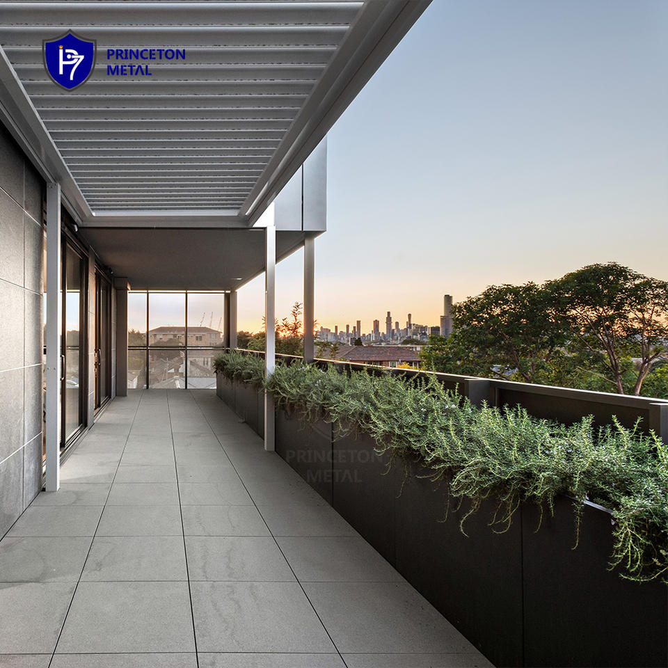 Simple Backyard Drawing Outdoor Modern Durable Easy-install Custom Aluminum Large Rectangular ...