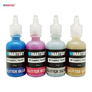 <span class=keywords><strong>Peinture</strong></span> textile 3D Winartsky, 12 couleurs, paillettes et couleurs métalliques, <span class=keywords><strong>peinture</strong></span> acrylique certifiée ASTM pour toile et textile - Product Image 3