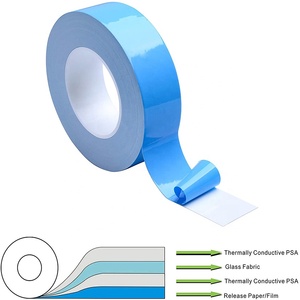 Fiber Glass Release Insulation Led Waterproof Cloth Adhesive PE Roll Heat Transfer Blue Double Sided Conductive Thermal <strong>Tape</strong> - Product Image 2