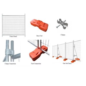 Barrière de construction en acier renforcé robuste avec pieds amovibles, clôture temporaire extérieure durable haute résistance de type australien - Product Image 2