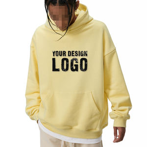 High Quality Drop Shoulder Heavyweight Oversized Mens <b>Hoodie</b> Street Casual Plus Fleece Solid Color Plus Size Men's Hoodies - Product Image 2