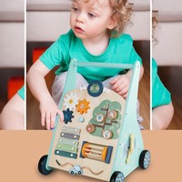 Jouet en bois personnalisé pour l'éveil des enfants : trotteur d'apprentissage en bois avec logo personnalisé, stimulant les capacités motrices, jeux à pousser et à tirer