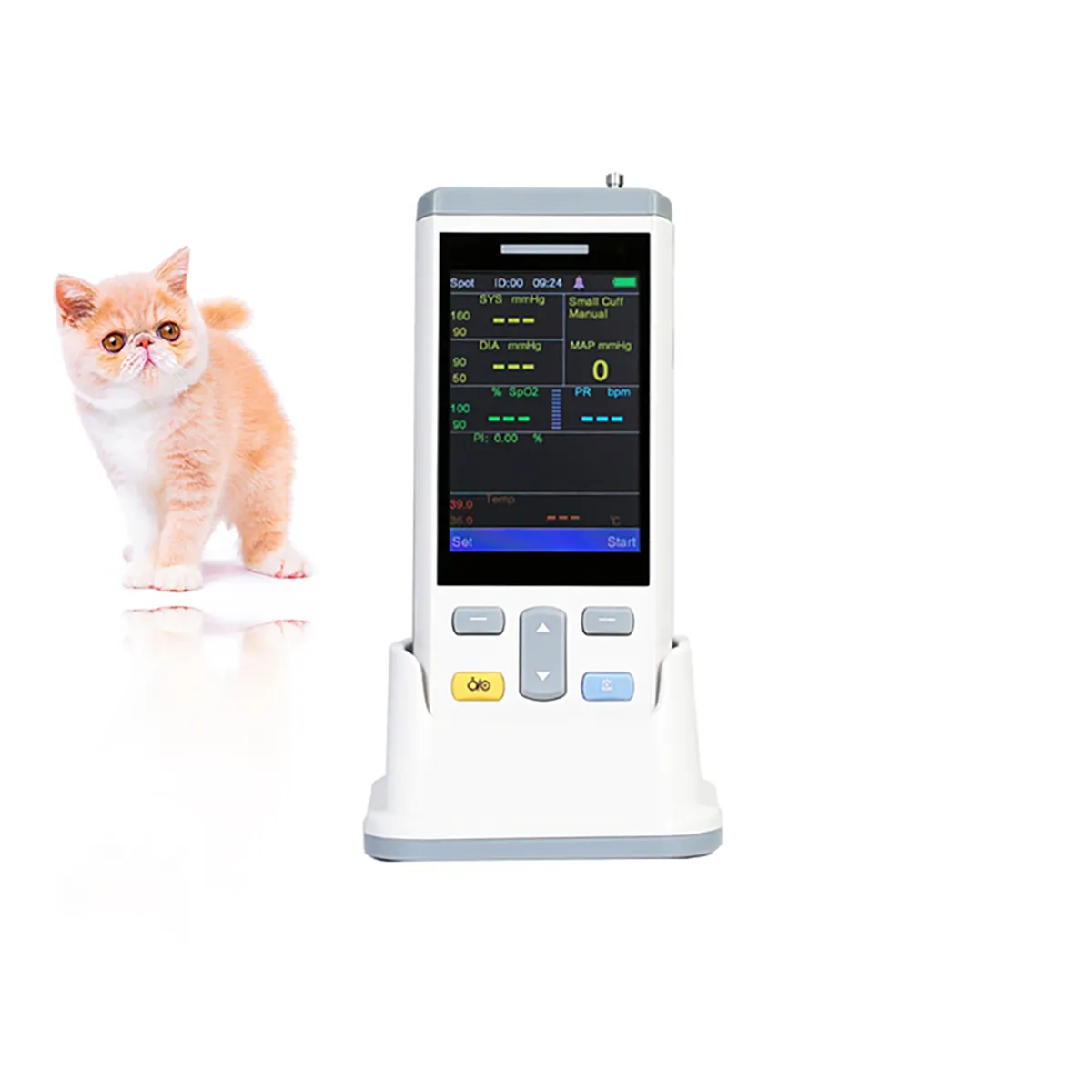מכירה לוהטת דיגיטלי Multiparameter מקצועי מרפאת צג vet כף יד וטרינרית לחץ דם צג עבור בעלי חיים