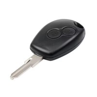 Couvercle de coque de clé à distance de voiture LN--2 de 10mm avec lame 2 boutons 206 prise Compatible pour Renault Clio Kangoo Twingo Modus Languna