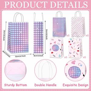 Sac cadeau en papier kraft blanc de haute qualité pour cadeaux, sacs en papier d'emballage personnalisés avec logo et poignées pour cadeaux - Product Image 2
