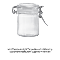 Mini pot en verre hermétique 5 cl avec couvercle