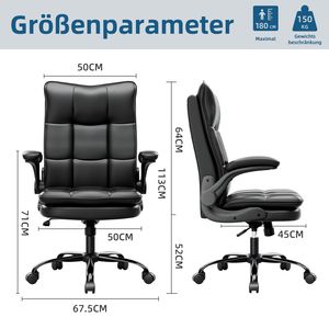 SEDIA DIREZIONALE ERGONOMICA XXL CON COMFORT PREMIUM NERA - Product Image 2