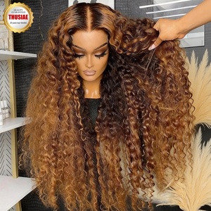 Parrucche Frontali in Pizzo HD Senza Colla con Capelli Ricci Afro, Parrucche Frontali in Pizzo HD con Capelli Umani Brasiliani Grezzi per Donne Nere - Vendita all'Ingrosso - Product Image 2