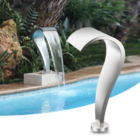 Vente Flash : Cascade de piscine en acier inoxydable de 800 mm, fontaine pour piscine, bassin, spa, cascade de haute qualité