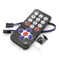 Kit de Control Remoto Infrarrojo HX1838 - Módulo Transmisor y Receptor IR Inalámbrico para Proyectos de Robots/DIY (Negro)