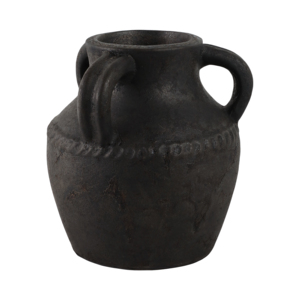 Vaso in terracotta con tre manici per l'arredamento del soggiorno, complemento d'arredo casual per l'ingresso, la camera da letto, l'ufficio o la mensola. - Product Image 3