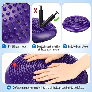 Almohadilla de Equilibrio Redonda de PVC a Prueba de Explosiones y Antideslizante, Cojín de Equilibrio Inflable de PVC con Bomba - Product Image 5