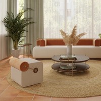 Nordique moderne personnalisé tissu maison salon canapé pied tabouret Villa carré Pouf pouf chambre lit banc maquillage tabouret