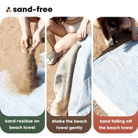 Factory Direct Wholesale Custom Turkish 100% Cotton Beach Towel Oversize Sand-Free Extra Large Light Travel Accessory for Adults