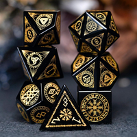 D & d rpg – dés à bords tranchants, gemmes en métal polyédriques, verre transparent, gemmes exquises, pierre d'obsidienne, dnd, gemmes