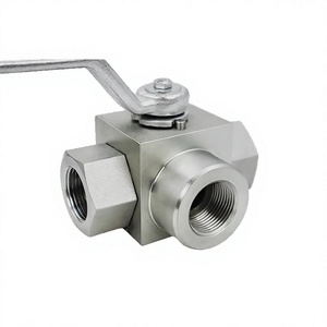 Vanne à boisseau sphérique manuelle en acier inoxydable SS304, type T, filetage femelle NPT, trois voies, DN80 3/4 pouce, base OEM, pour milieu moyen - Product Image 2