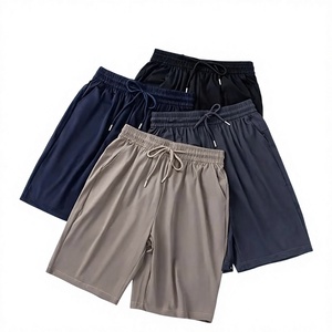 Pantalones Cortos Deportivos Elásticos Transpirables de Secado Rápido para Hombre, Ligeros, Sólidos, Personalizables en la Parte Delantera, Ideales para el Verano - Product Image 1