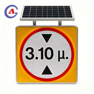 لافتة تحذيرية تعمل بالطاقة الشمسية من جوانجان، مصنوعة من الألومنيوم العاكس مع حد للارتفاع للاستخدام في الطرق السريعة - Product Image 1