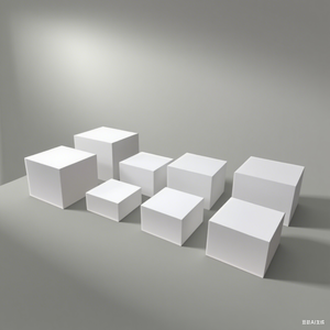 Trắng hiện đại Acrylic plinth hiển thị đứng cho thực phẩm và món tráng miệng dày bánh Showcase tiệc cưới <span class=keywords><strong>Buffet</strong></span> khách sạn trường trung tâm - Product Image 1