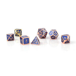 Ensembles de dés de jeu <span class=keywords><strong>RPG</strong></span> et DND en alliage de zinc de 20mm personnalisés Vente de polyèdre en métal classique en vrac par taille - Product Image 6