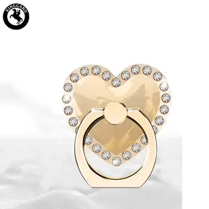Hotsale Strong Suction Phone Finger Ring Stand Heart Shape Diamond Phone Selfie Holder Ring Holder Jewelry Stand