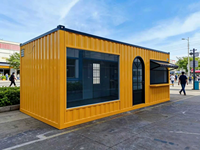 Kiosque Conteneur Écologique Imperméable pour Extérieur, Stand de Snacks Modulaire Préfabriqué pour Parc, Boutique Conteneur de Vente au Détail pour Site Touristique