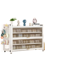 Vente à chaud armoire à chaussures avec panneau perforé armoire à chaussures multicouche métal acier grande capacité pour entrée chambre stockage de chaussures