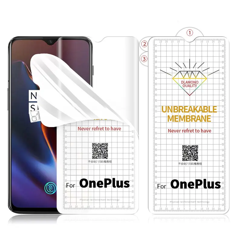 Diamond Ultra Slim TPU Hydrogel Film Front & Back Mobile Phone Screen Protector For Oneplus 1+ 7 pro 7T 8 8pro 9 pro 8T 9RT 5G