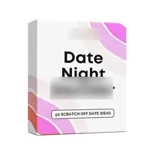 Hadiah pasangan kreatif kustom menyenangkan dan tanggal petualang dan permainan kartu gores malam dengan ide menarik untuk pasangan