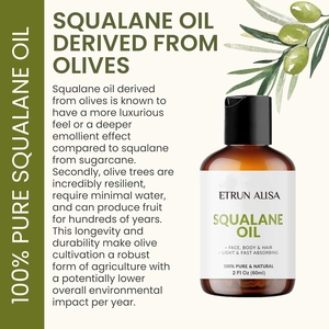 ETRUN ALISA <span class=keywords><strong>Olio</strong></span> di Squalano d'Oliva 100% Puro e Naturale, Etichetta Privata, <span class=keywords><strong>Olio</strong></span> Essenziale Puro Multiuso Idratante e Anti-Rughe - Product Image 5