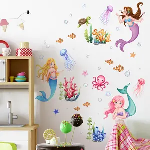 Custom Decorative Cartoon Vinyl PVC Adhesive Stickers Child Kids Room Home Walls Decor Removeable Wall Stickers Decals