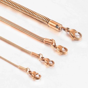 Collier en Chaîne Serpent en Acier Inoxydable, Design Minimaliste, Plaqué Or, Unisexe, Bijou à Porter au Quotidien, Cadeau - Product Image 4