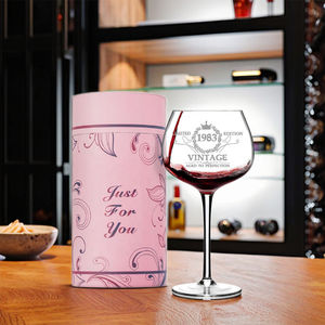 Benutzer definiertes Logo verziert Retro klare Kristall weingläser mit Vintage-Design zum Trinken von rotem weißem Cabernet-Wein Große Geschenke - Product Image 3