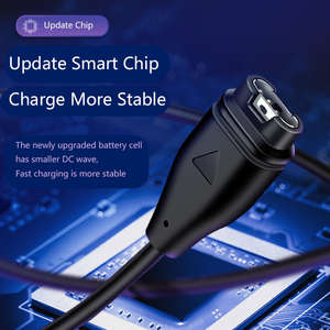 Para <span class=keywords><strong>Garmin</strong></span> Fenix 8 7 5X 6X 6S PRO Charger <span class=keywords><strong>Instinct</strong></span> 2S <span class=keywords><strong>Cable</strong></span> de carga USB tipo C 1M negro con blindaje trenzado y chaqueta de PVC - Product Image 6