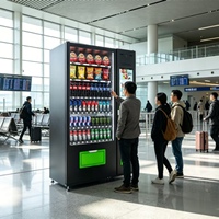 Distributeur automatique de boissons et de collations en libre-service avec écran tactile