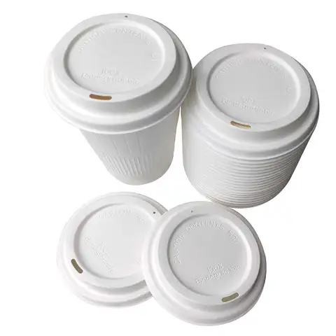 Coffee Clear Plastic Dome Lid 12" Disposable Cup Paper Lids For Cups