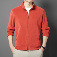 Sweat-shirts à fermeture éclair intégrale pour hommes en polaire anti-boulochage 400 GSM avec logo personnalisé, col montant chaud, veste pull-over, uniforme d'entreprise