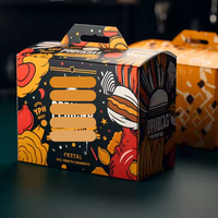 Boîtes d'emballage personnalisables en papier kraft pour poulet burger frites 3mm d'épaisseur carton biodégradable sushi alimentaire UV chips de pomme de terre lait