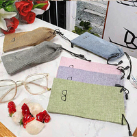 Nouvelle mode personnalisation colorée faite à la main Durable Portable tissu doux lunettes de soleil lunettes étui à lunettes pochette de rangement