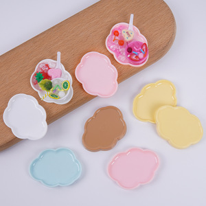 ถาดจำลองเมฆพลาสติก, บ้านตุ๊กตา, บ้านเด็กเล่น, จานของเล่นอาหารจิ๋ว - Product Image 1