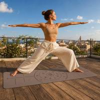 Tapis de yoga pliable épais antidérapant écologique avec logo personnalisé pour la remise en forme à domicile