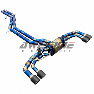 Escape de titanio azul quemado para <span class=keywords><strong>Audi</strong></span> <span class=keywords><strong>SQ7</strong></span> SQ8 <span class=keywords><strong>V8</strong></span> 4.0T, silenciador de titanio con válvula, escape trasero Valvetronic de alto rendimiento - Product Image 6